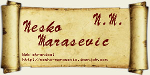 Neško Marašević vizit kartica